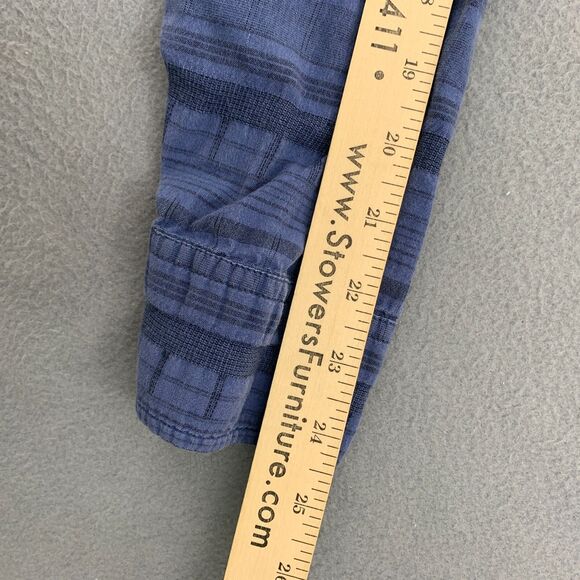 Vissla Button Shirt Mens Large Blue Long Sleeve Cotton - Picture 11 of 16